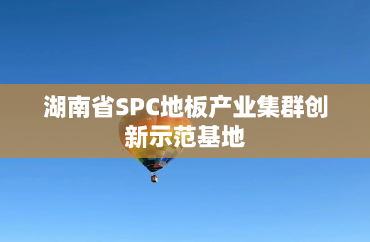 湖南省SPC地板产业集群创新示范基地